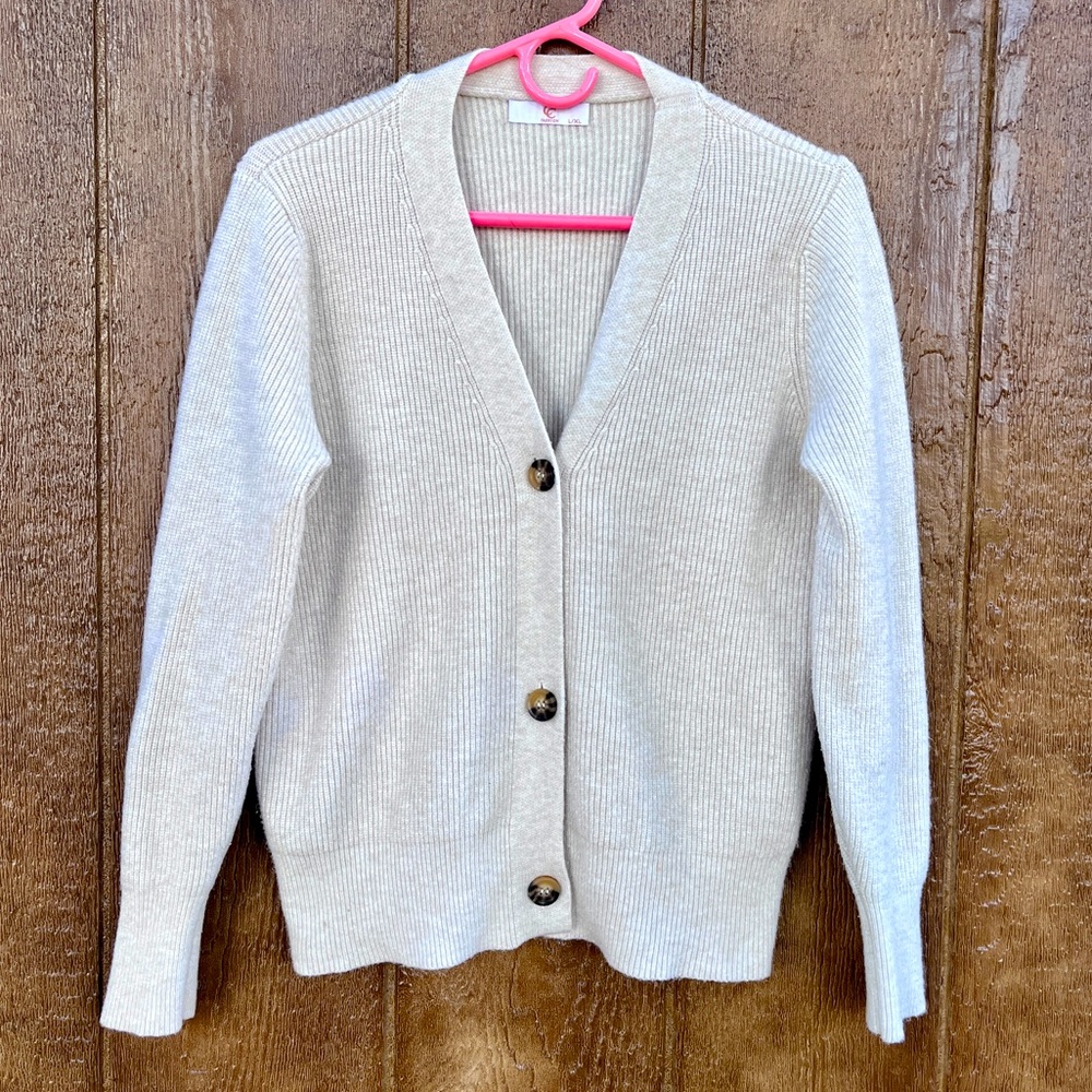 CC Fashion Beige Cardigan Sweater Size L/XL from Amsterdam